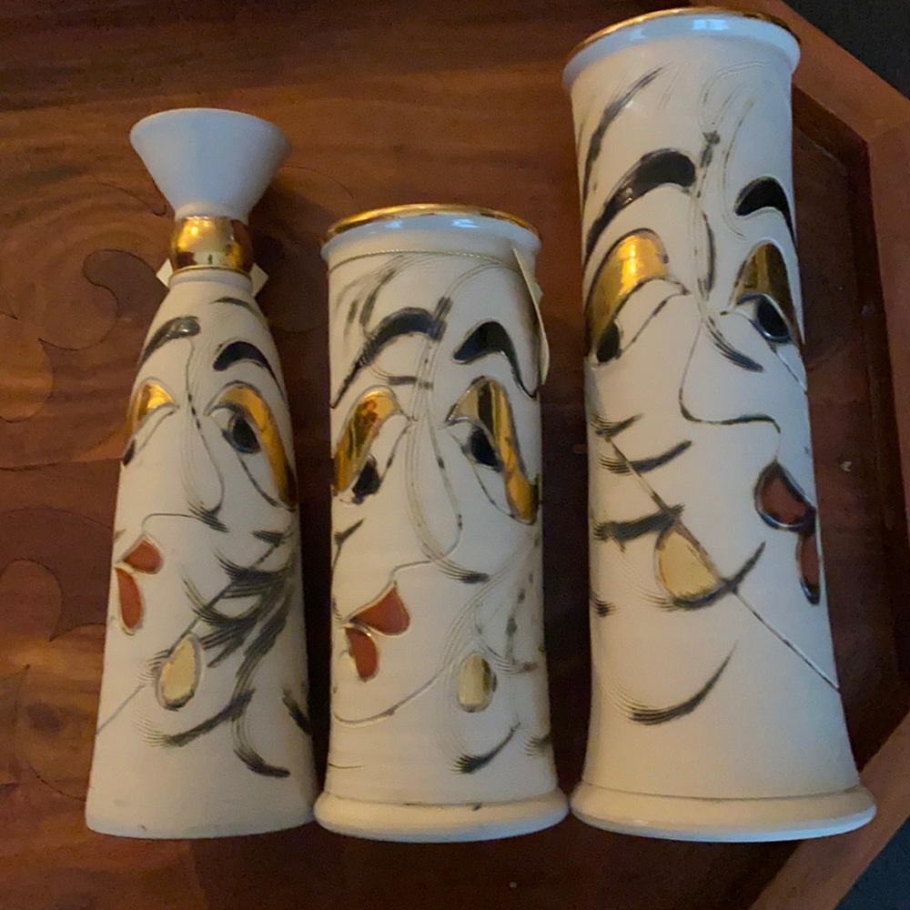 Aldis Bara Einarsdottir face vase set of 3 Great holiday gift (hint hint)